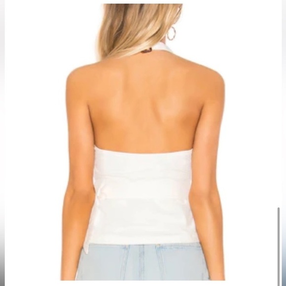 New! Tularosa Revolve Blair White Halter Top with Tortoiseshell Buckles 🤍 sz S - Picture 4 of 5